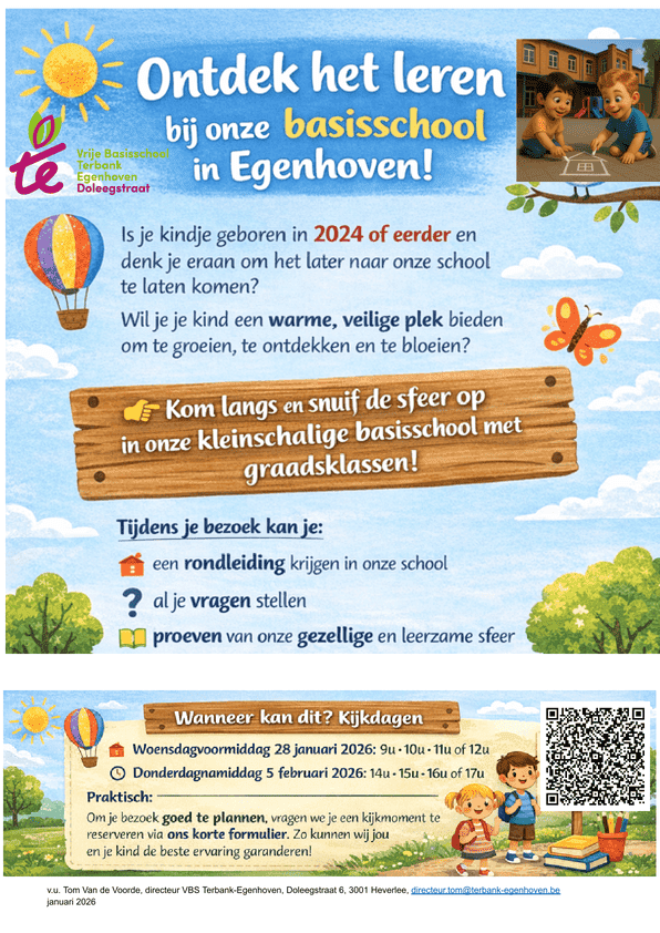 Wijkafdeling Egenhoven Flyer inschrijving - voorkant